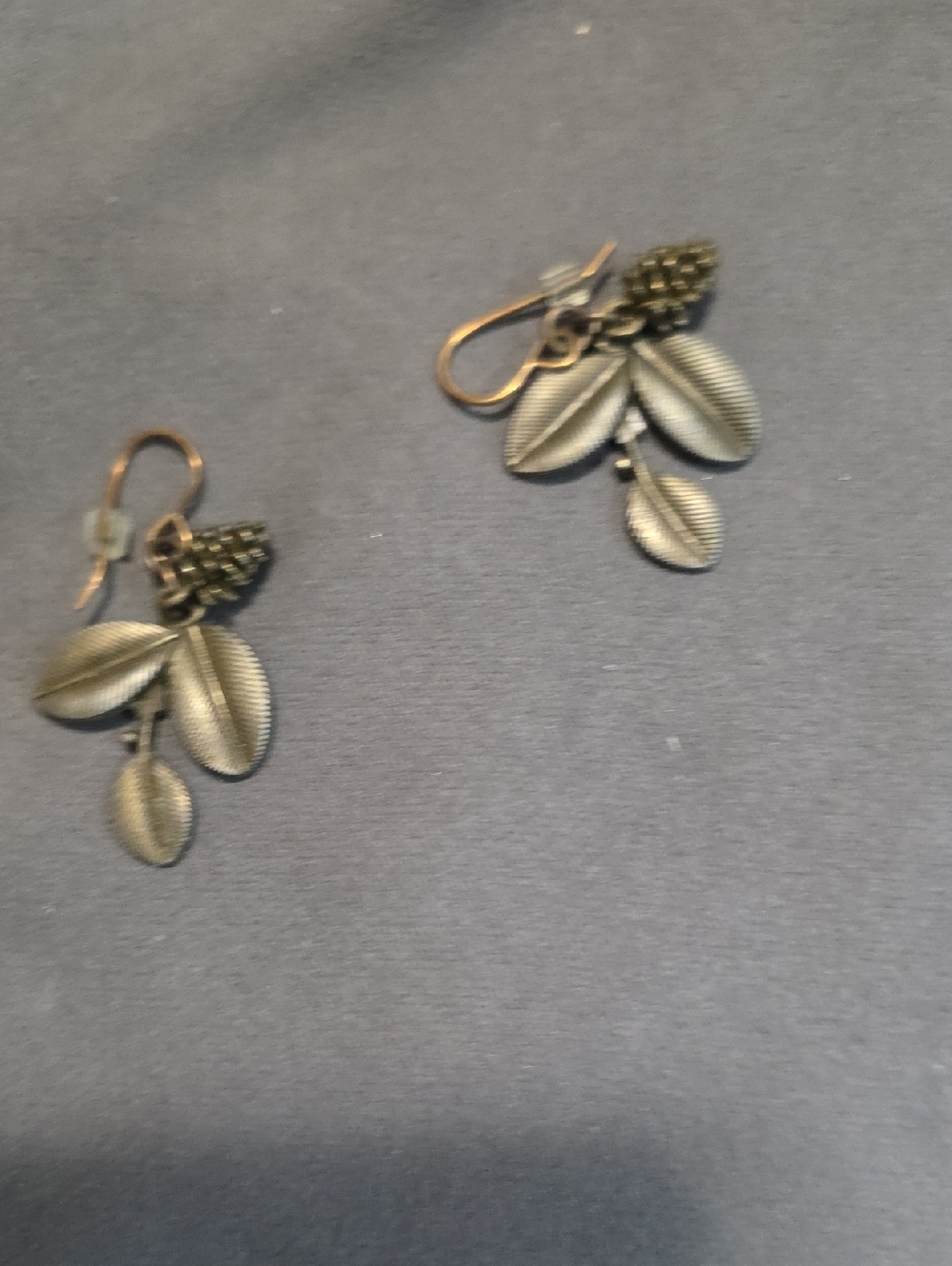 Bronze Leaf Cluster Drop Earrings - Women Jewelry